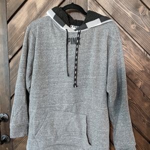 Pink-by Victoria secret buffalo plaid hoodie